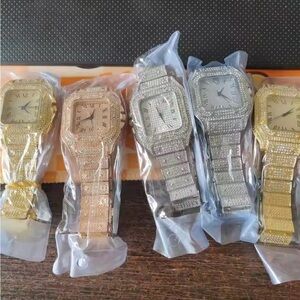 Elegant Gold and Silver Watches Set